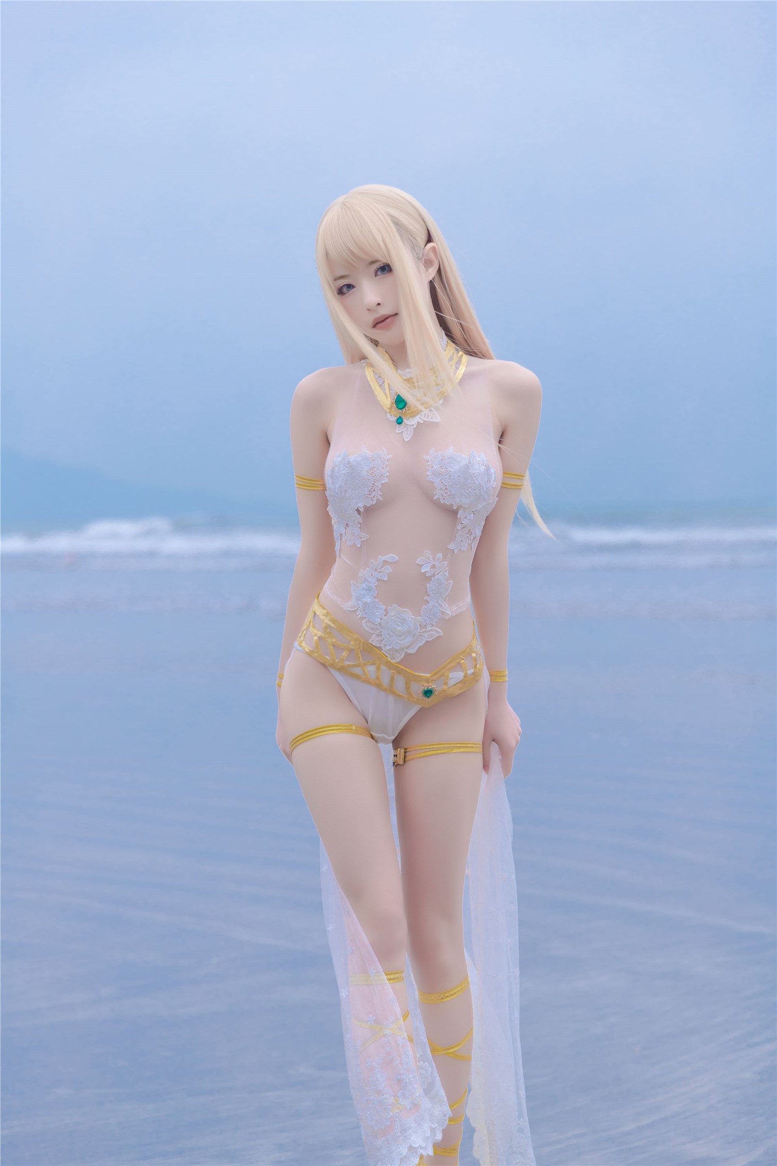 Shimizu Yunai NO.023 Mary Rose white swimsuit(1)